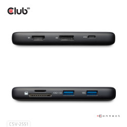 8-1 Portable Dock USB Type-C® 10Gbps to HDMI™ and DisplayPort™ 8K30Hz PD Max.100Watt