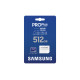 MEMORY MICRO SDXC PRO+ 512GB/W/ADAPT MB-MD512SA/EU SAMSUNG MEMORY MICRO SDXC PRO+ 512GB/W/ADAPT MB-MD512SA/EU SAMSUNG
