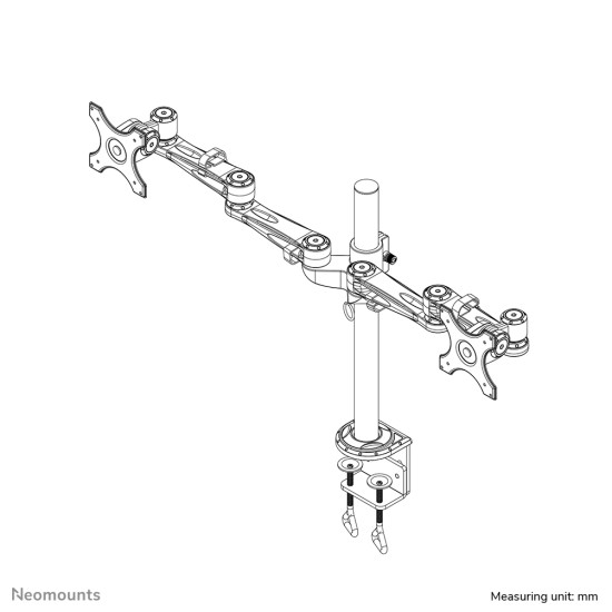 NEWSTAR FLAT SCREEN DESK MOUNT (CLAMP)  10-27" SILVER