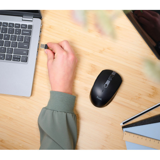 Trust Ozaa mouse Office Right-hand RF Wireless + Bluetooth Optical 3200 DPI Trust Ozaa mouse Office Right-hand RF Wireless + Bluetooth Optical 3200 DPI