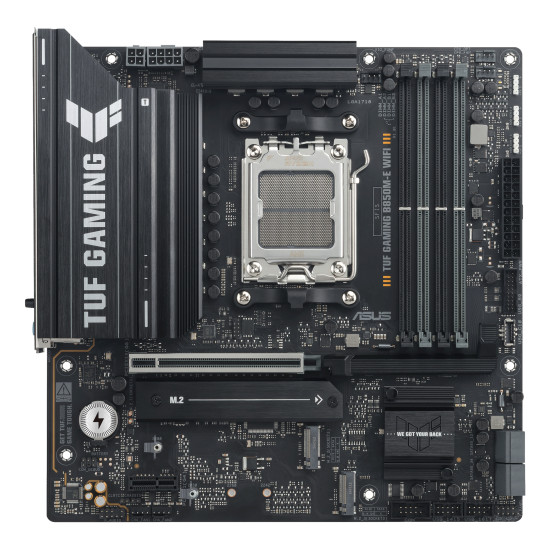 Mainboard|ASUS|AMD B850|SAM5|Micro-ATX|Memory DDR5|Memory slots 4|1xPCI-Express 4.0 1x|1xPCI-Express 4.0 16x|1xPCI-Express 5.0 16x|3xM.2|1xHDMI|2xDisplayPort|4xUSB 2.0|2xUSB 3.2|2xUSB-C|1xPS/2|1xRJ45|3xAudio port|TUFGAMINGB850M-EWIFI Mainboard|ASUS|AMD B850|SAM5|Micro-ATX|Memory DDR5|Memory slots 4|1xPCI-Express 4.0 1x|1xPCI-Express 4.0 16x|1xPCI-Express 5.0 16x|3xM.2|1xHDMI|2xDisplayPort|4xUSB 2.0|2xUSB 3.2|2xUSB-C|1xPS/2|1xRJ45|3xAudio port|TUFGAMINGB850M-EWIFI
