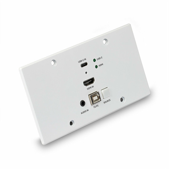 150m Cat.6 HDMI 4K60 & Type C HDBaseT EU Wall Plate KVM Extender, Transmitter 150m Cat.6 HDMI 4K60 & Type C HDBaseT EU Wall Plate KVM Extender, Transmitter