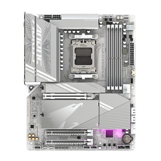 Mainboard|GIGABYTE|AMD X870E|SAM5|ATX|Memory DDR5|Memory slots 4|1xPCI-Express 3.0 2x|1xPCI-Express 4.0 4x |1xPCI-Express 5.0 16x|4xM.2|1xHDMI|4xUSB 2.0|6xUSB 3.2|2xUSB-C|1xOptical S/PDIF|1xRJ45|2xAudio port|X870AELITEWF7ICE1.1 Mainboard|GIGABYTE|AMD X870E|SAM5|ATX|Memory DDR5|Memory slots 4|1xPCI-Express 3.0 2x|1xPCI-Express 4.0 4x |1xPCI-Express 5.0 16x|4xM.2|1xHDMI|4xUSB 2.0|6xUSB 3.2|2xUSB-C|1xOptical S/PDIF|1xRJ45|2xAudio port|X870AELITEWF7ICE1.1