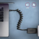 Axagon Data and charging USB 2.0 cable 1.1 m long. PD 60W, 3A. Black twisted. USB cable USB C Axagon Data and charging USB 2.0 cable 1.1 m long. PD 60W, 3A. Black twisted. USB cable USB C