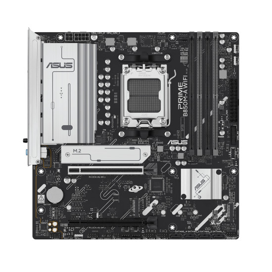 Mainboard|ASUS|AMD B850|SAM5|Micro-ATX|Memory DDR5|Memory slots 4|1xPCI-Express 4.0 16x|1xPCI-Express 5.0 16x|3xM.2|1xHDMI|2xDisplayPort|4xUSB 2.0|4xUSB 3.2|1xRJ45|3xAudio port|PRIMEB850M-AWIFI Mainboard|ASUS|AMD B850|SAM5|Micro-ATX|Memory DDR5|Memory slots 4|1xPCI-Express 4.0 16x|1xPCI-Express 5.0 16x|3xM.2|1xHDMI|2xDisplayPort|4xUSB 2.0|4xUSB 3.2|1xRJ45|3xAudio port|PRIMEB850M-AWIFI