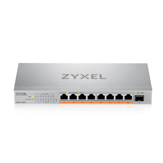Zyxel XMG-108HP Unmanaged 2.5G Ethernet (100/1000/2500) Power over Ethernet (PoE) Zyxel XMG-108HP Unmanaged 2.5G Ethernet (100/1000/2500) Power over Ethernet (PoE)