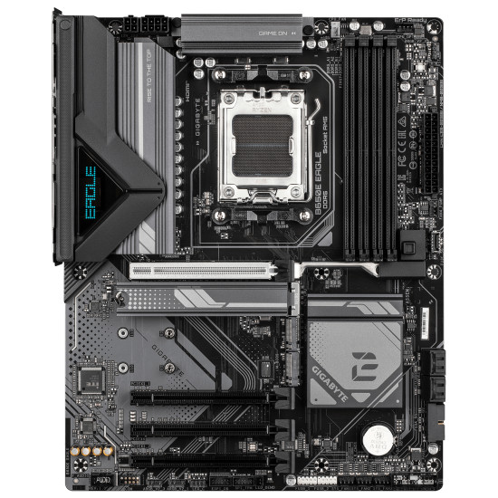B650E EAGLE Motherboard - AMD Ryzen 9000 Series CPUs, 8+2+2 Phases VRM, up to 8200MHz DDR5 (OC), 1xPCIe 5.0 + 2xPCIe 4.0 M.2, 2.5GbE LAN, USB 3.2 Gen 2
