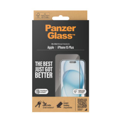 PanzerGlass ® Screen Protector iPhone 15 Plus | Ultra-Wide Fit w. EasyAligner Clear screen protector Apple 1 pc(s)