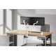 NEOMOUNTS SCREEN DESK MOUNT FOR TWO MONITORS, WHITE (CLAMP+GROMMET)
