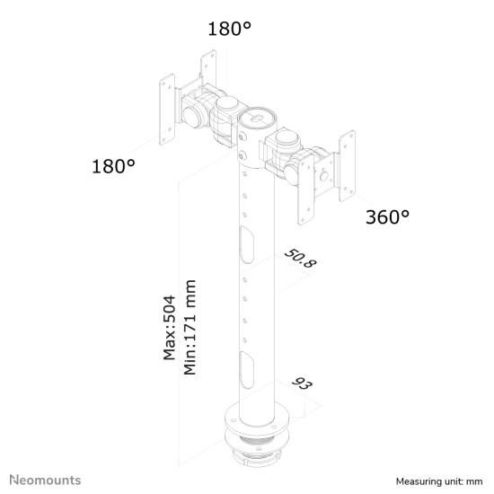 Neomounts FPMA-D050DBLACK Monitor arm 10-30" Neomounts FPMA-D050DBLACK Monitor arm 10-30"