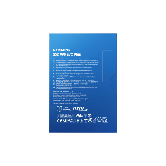 SSD|SAMSUNG|990 EVO Plus|4TB|M.2|PCIe Gen5|NVMe|TLC|Write speed 6300 MBytes/sec|Read speed 7250 MBytes/sec|2.38mm|TBW 2400 TB|MZ-V9S4T0BW SSD|SAMSUNG|990 EVO Plus|4TB|M.2|PCIe Gen5|NVMe|TLC|Write speed 6300 MBytes/sec|Read speed 7250 MBytes/sec|2.38mm|TBW 2400 TB|MZ-V9S4T0BW