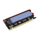 PCEM2-S PCIe x16 - M.2 NVMe M-key slot adapter, w. passive alu heatsink