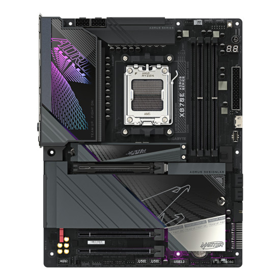 Mainboard|GIGABYTE|AMD X870E|SAM5|ATX|Memory DDR5|Memory slots 4|1xPCI-Express 3.0 4x|1xPCI-Express 4.0 4x |1xPCI-Express 5.0 16x|4xM.2|1xHDMI|2xUSB 2.0|8xUSB 3.2|2xUSB-C|1xOptical S/PDIF|1xRJ45|2xAudio port|X870EAORUSMASTER Mainboard|GIGABYTE|AMD X870E|SAM5|ATX|Memory DDR5|Memory slots 4|1xPCI-Express 3.0 4x|1xPCI-Express 4.0 4x |1xPCI-Express 5.0 16x|4xM.2|1xHDMI|2xUSB 2.0|8xUSB 3.2|2xUSB-C|1xOptical S/PDIF|1xRJ45|2xAudio port|X870EAORUSMASTER