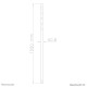 Neomounts FPMA-CP150BLACK Extension pole TV ceiling mount - h 150 cm Neomounts FPMA-CP150BLACK Extension pole TV ceiling mount - h 150 cm