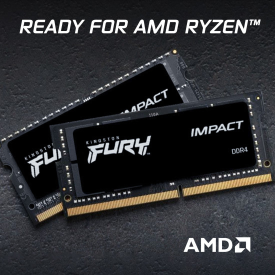 32GB 3200MT/s DDR4 CL20 SODIMM (Kit of 2) FURY Impact 32GB 3200MT/s DDR4 CL20 SODIMM (Kit of 2) FURY Impact