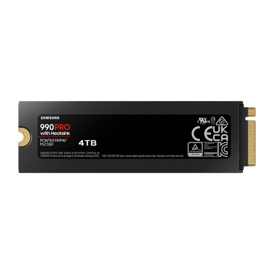 SSD|SAMSUNG|990 PRO with Heatsink|4TB|M.2|PCIe Gen4|NVMe|TLC|Write speed 6900 MBytes/sec|Read speed 7450 MBytes/sec|TBW 2400 TB|MTBF 1500000 hours|MZ-V9P4T0CW SSD|SAMSUNG|990 PRO with Heatsink|4TB|M.2|PCIe Gen4|NVMe|TLC|Write speed 6900 MBytes/sec|Read speed 7450 MBytes/sec|TBW 2400 TB|MTBF 1500000 hours|MZ-V9P4T0CW