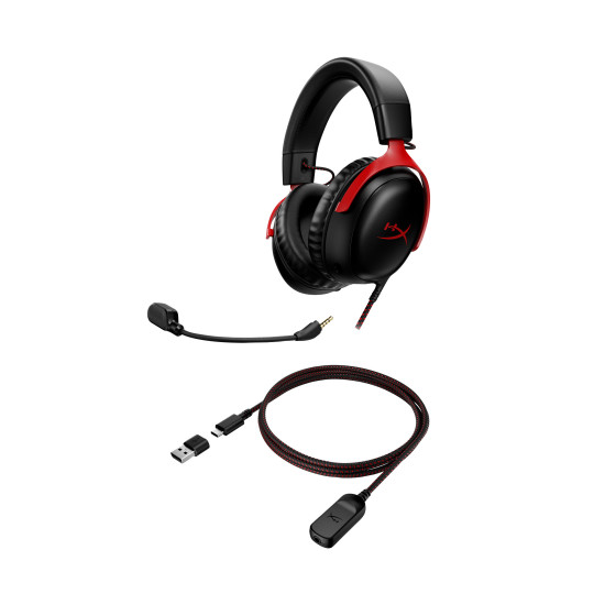 HEADSET HYPERX CLOUD III/BLACK/RED 727A9AA HYPERX