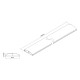 M Cable Cover SS Black 75mm W - 1600mm L