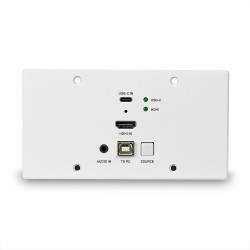 150m Cat.6 HDMI 4K60 & Type C HDBaseT EU Wall Plate KVM Extender, Transmitter