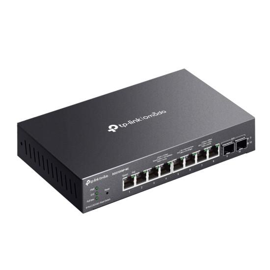 TP-Link Omada 8-Port 2.5GBASE-T and 2-Port 10GE SFP+ Smart Switch with 8-Port PoE+ TP-Link Omada 8-Port 2.5GBASE-T and 2-Port 10GE SFP+ Smart Switch with 8-Port PoE+