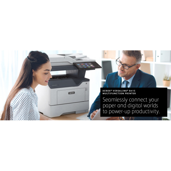 Xerox VersaLink B415 A4 47ppm Duplex Copy/Print/Scan/Fax PS3 PCL5e/6 2 Trays Total 650 Sheets Xerox VersaLink B415 A4 47ppm Duplex Copy/Print/Scan/Fax PS3 PCL5e/6 2 Trays Total 650 Sheets