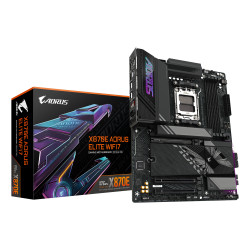 X870E AORUS ELITE WIFI7 Motherboard - Supports AMD Ryzen 9000 CPUs, 16+2+2 Phases Digital VRM, up to 8000Hz DDR5 (OC), 3xPCIe 5.0 + 1xPCIe 4.0, Wi-Fi 7, 2.5GbE LAN, USB 4