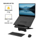 Fellowes Laptop Stand for Desk - Breyta Adjustable Laptop Riser for Home and Office - Portable Laptop Stand with 12 Height Adjustments - Max Laptop Size 14", Max Weight 4KG - Black Fellowes Laptop Stand for Desk - Breyta Adjustable Laptop Riser for Home and Office - Portable Laptop Stand with 12 Height Adjustments - Max Laptop Size 14", Max Weight 4KG - Black