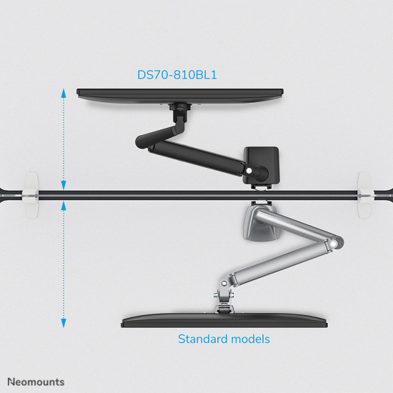 Neomounts DS70-810BL1 Monitor arm 17-32" - gas spring - space saving - 180°-stop Neomounts DS70-810BL1 Monitor arm 17-32" - gas spring - space saving - 180°-stop