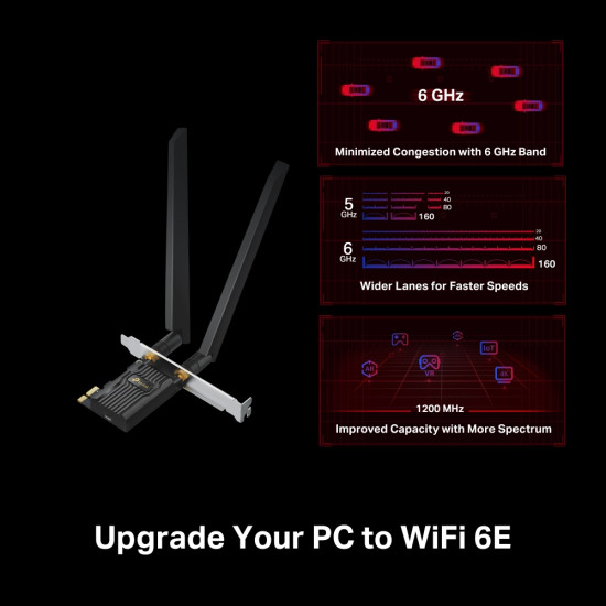 TP-Link AXE5400 Wi-Fi 6E Bluetooth 5.3 PCIe Adapter TP-Link AXE5400 Wi-Fi 6E Bluetooth 5.3 PCIe Adapter