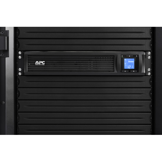 APC Smart-UPS C, Line Interactive, 1000VA, Rackmount 2U, 230V, 4x IEC C13 outlets, SmartConnect port, USB and Serial communication, AVR, Graphic LCD APC Smart-UPS C, Line Interactive, 1000VA, Rackmount 2U, 230V, 4x IEC C13 outlets, SmartConnect port, USB and Serial communication, AVR, Graphic LCD