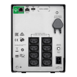 Smart-UPS C, Line Interactive, 1000VA, Tower, 230V, 8x IEC C13 outlets, SmartConnect port, USB and Serial communication, AVR, Graphic LCD