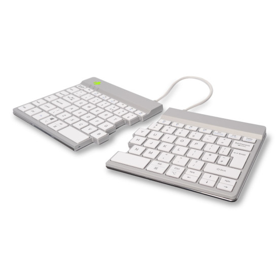 R-Go Tools Ergonomic keyboard R-Go Split Break with break software, ergonomic split keyboard, QWERTY (UK), Bluetooth, white R-Go Tools Ergonomic keyboard R-Go Split Break with break software, ergonomic split keyboard, QWERTY (UK), Bluetooth, white