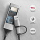 Axagon ADE-TXCA Gigabit Ethernet Adapter USB-C+ USB-A - titangrau - Adapter - Digital/Daten 1000 Mbit/s Axagon ADE-TXCA Gigabit Ethernet Adapter USB-C+ USB-A - titangrau - Adapter - Digital/Daten 1000 Mbit/s