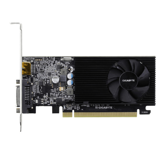 Graphics Card|GIGABYTE|NVIDIA GeForce GT 1030|2 GB|GDDR4|64 bit|PCIE 3.0 16x|Memory 2100 MHz|GPU 1177 MHz|Single Slot Fansink|1xDVI-D|1xHDMI|GV-N1030D4-2GL Graphics Card|GIGABYTE|NVIDIA GeForce GT 1030|2 GB|GDDR4|64 bit|PCIE 3.0 16x|Memory 2100 MHz|GPU 1177 MHz|Single Slot Fansink|1xDVI-D|1xHDMI|GV-N1030D4-2GL