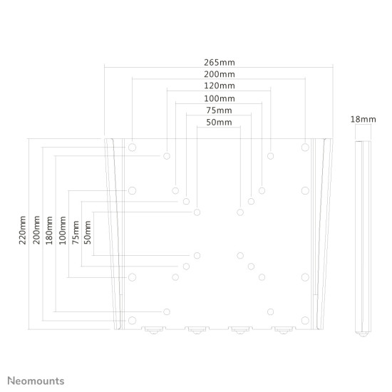 Neomounts FPMA-W110BLACK TV mount wall 10-40" - ultra-flat Neomounts FPMA-W110BLACK TV mount wall 10-40" - ultra-flat
