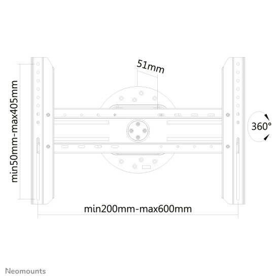 Neomounts LED-WR100BLACK TV mount wall 37-75" - rotatable Neomounts LED-WR100BLACK TV mount wall 37-75" - rotatable