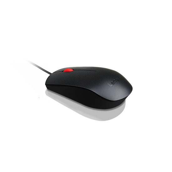 Lenovo Essential USB Wired Mouse, 1600 DPI, 1.8 m, 3 Buttons, Black Lenovo | Essential USB Mouse | Optical sensor | wired | Black