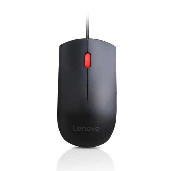 Lenovo Essential USB Wired Mouse, 1600 DPI, 1.8 m, 3 Buttons, Black Lenovo | Essential USB Mouse | Optical sensor | wired | Black
