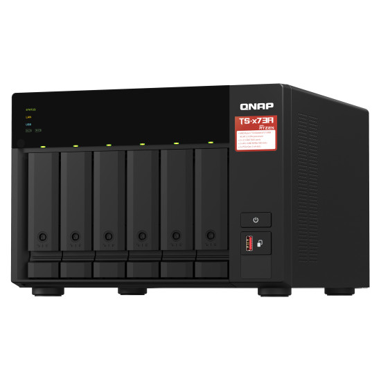 QNAP TS-673A NAS Tower Ryzen Embedded V1500B 8 GB DDR4 0 TB QNAP Turbo System Black QNAP TS-673A NAS Tower Ryzen Embedded V1500B 8 GB DDR4 0 TB QNAP Turbo System Black