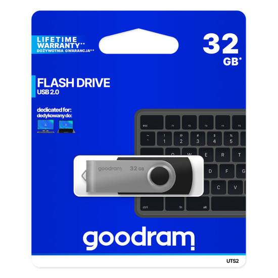 Goodram UTS2 USB flash drive 32 GB USB Type-A 2.0 Black Goodram UTS2 USB flash drive 32 GB USB Type-A 2.0 Black