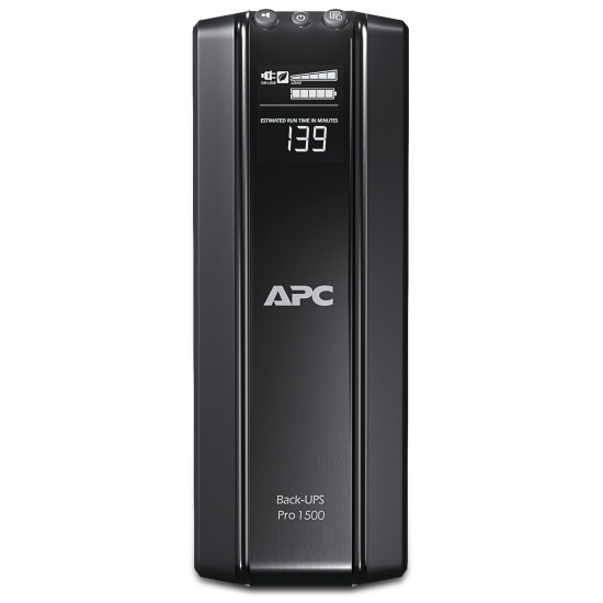 APC Back-UPS Pro, 1500VA/865W, Tower, 230V, 10x IEC C13 outlets, AVR, LCD, User Replaceable Battery APC Back-UPS Pro, 1500VA/865W, Tower, 230V, 10x IEC C13 outlets, AVR, LCD, User Replaceable Battery