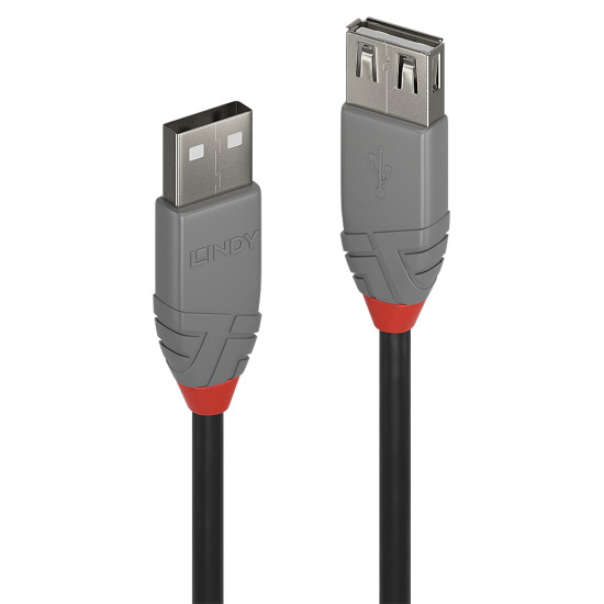Lindy 1m USB 2.0 Type A Extension Cable, Anthra Line Lindy 1m USB 2.0 Type A Extension Cable, Anthra Line
