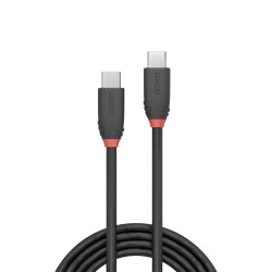 0.5m USB 3.2 Type C to C Cable, 20Gbps, Black Line