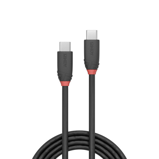 Lindy 1.5m USB 3.2 Type C to C Cable, 20Gbps, Black Line Lindy 1.5m USB 3.2 Type C to C Cable, 20Gbps, Black Line
