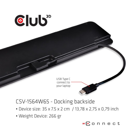 UNIVERSAL USB Gen1 Type-C Triple Display Dynamic PD Charging Dock with 65 Watt PS ( VGA, HDMI, DP, ETHERNET)