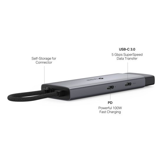 TP-Link UH5020C interface hub USB Type-C 5000 Mbit/s Grey TP-Link UH5020C interface hub USB Type-C 5000 Mbit/s Grey
