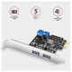 PCEU-232RS PCIe controller 2x ext. + 2x int. USB 5Gbps PCEU-232RS PCIe controller 2x ext. + 2x int. USB 5Gbps