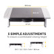 Fellowes Computer Monitor Stand with 5 Height Adjustments - Office Suites Monitor Riser with Storage Tray - Ergonomic Adjustable Monitor Stand for Computers - Max Weight 36KG/Max Size 28" - Graphite Fellowes Computer Monitor Stand with 5 Height Adjustments - Office Suites Monitor Riser with Storage Tray - Ergonomic Adjustable Monitor Stand for Computers - Max Weight 36KG/Max Size 28" - Graphite