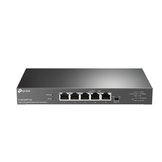 5-Port 2.5G Desktop Switch with 4-Port PoE++ 5-Port 2.5G Desktop Switch with 4-Port PoE++