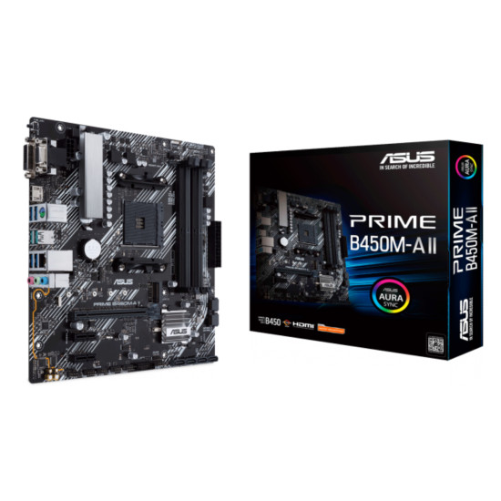 ASUS PRIME B450M-A II AMD B450 Socket AM4 micro ATX ASUS PRIME B450M-A II AMD B450 Socket AM4 micro ATX